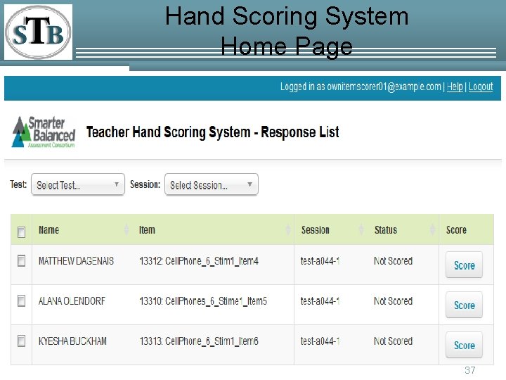 Hand Scoring System Home Page 37 