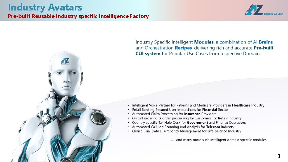 Industry Avatars Pre-built Reusable Industry specific Intelligence Factory 3 