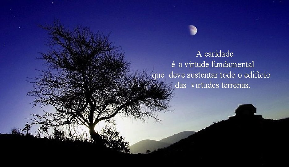 A caridade é a virtude fundamental que deve sustentar todo o edifício das virtudes