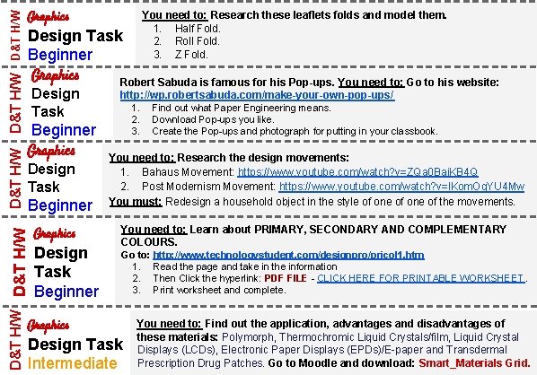 You need to: Research these leaflets folds and model them. 1. Half Fold. 2.