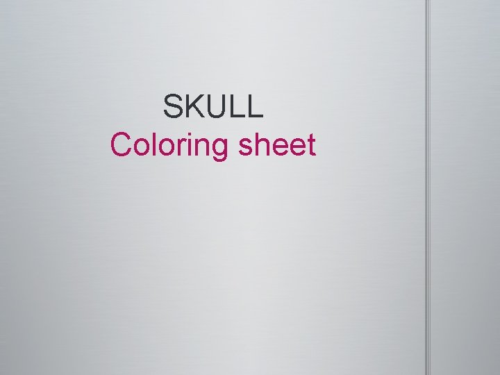 SKULL Coloring sheet 