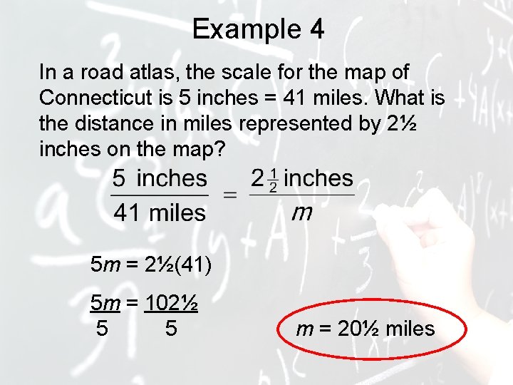 Example 4 In a road atlas, the scale for the map of Connecticut is