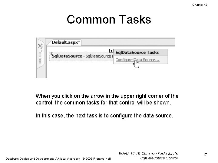 Chapter 12 Common Tasks When you click on the arrow in the upper right