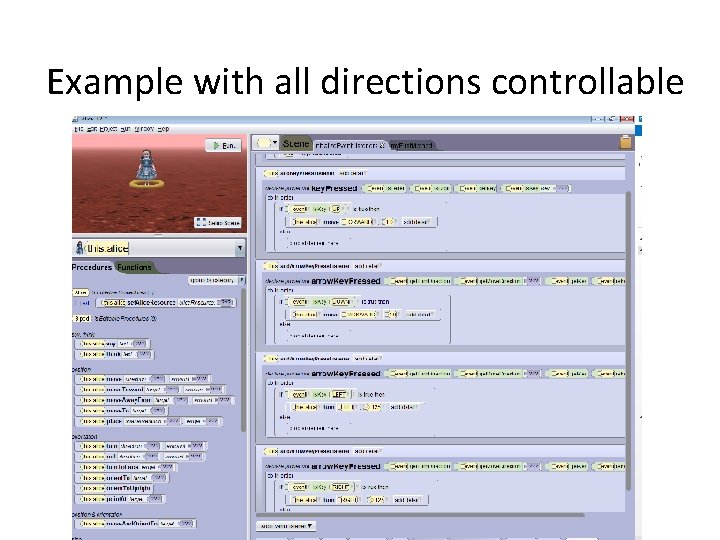 Example with all directions controllable Example with all directions controllable
