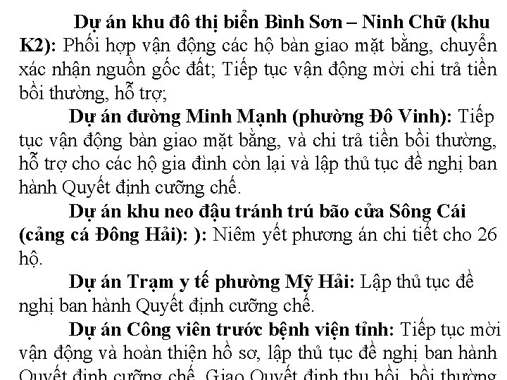 Dự án khu đô thị biển Bình Sơn – Ninh Chữ (khu K 2):