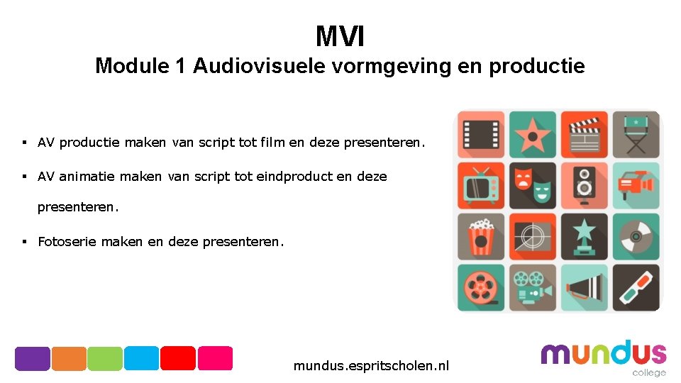 MVI Module 1 Audiovisuele vormgeving en productie § AV productie maken van script tot