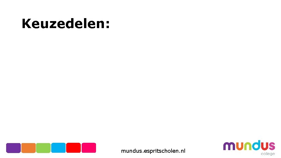 Keuzedelen: mundus. espritscholen. nl 