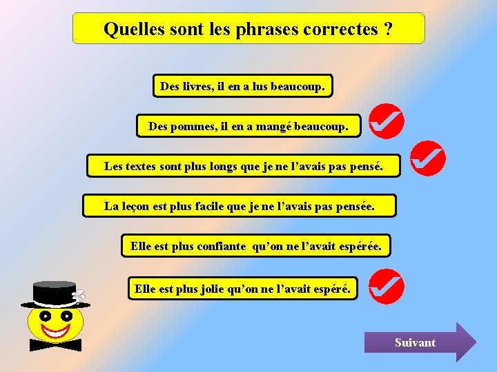 Quelles sont les phrases correctes ? Des livres, il en a lus beaucoup. Des