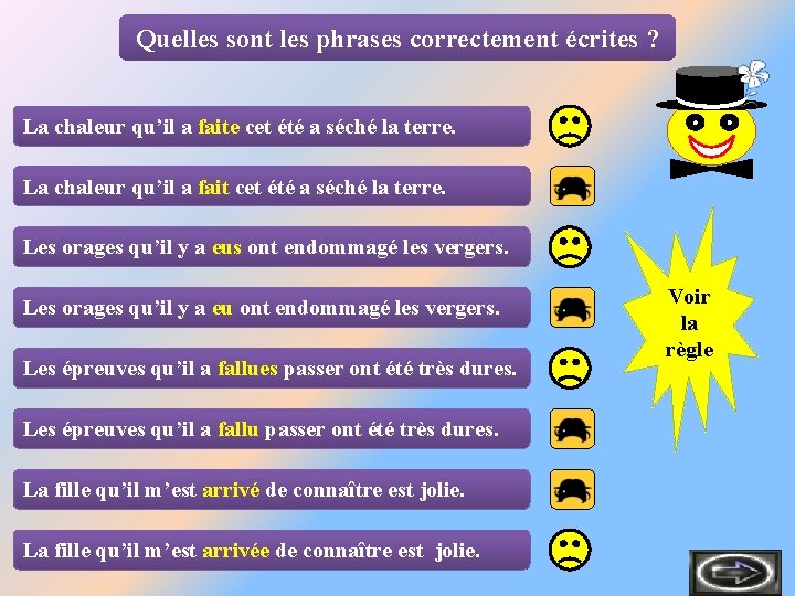 Quelles sont les phrases correctement écrites ? La chaleur qu’il a faite cet été