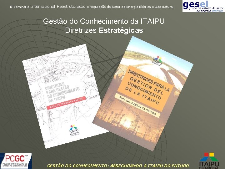 II Seminário Internacional: Reestruturação e Regulação do Setor de Energia Elétrica e Gás Natural