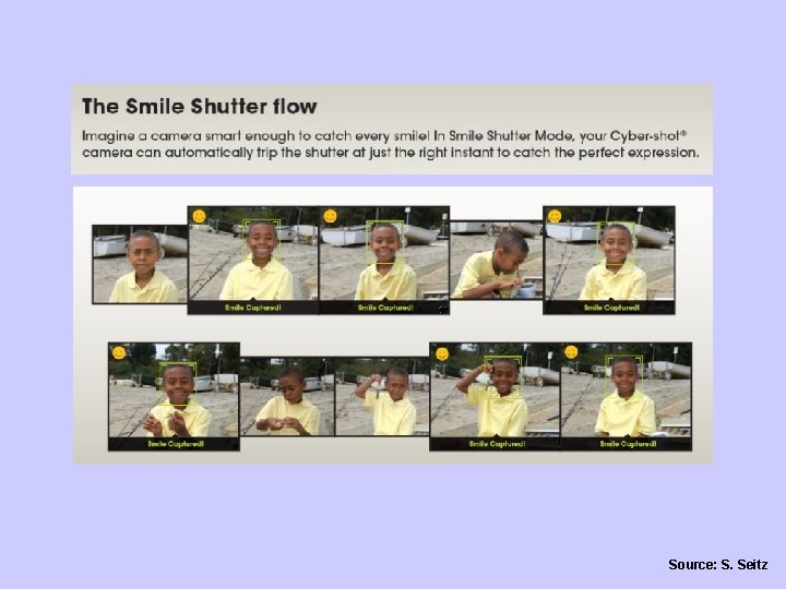 Smile detection Sony Cyber-shot® T 70 Digital Still Camera Source: S. Seitz 
