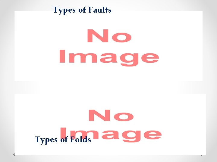 Types of Faults Types of Folds 