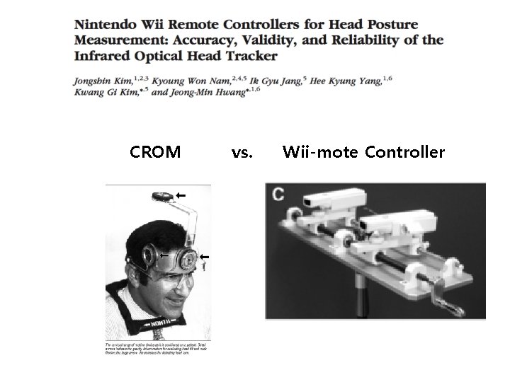 CROM vs. Wii-mote Controller 