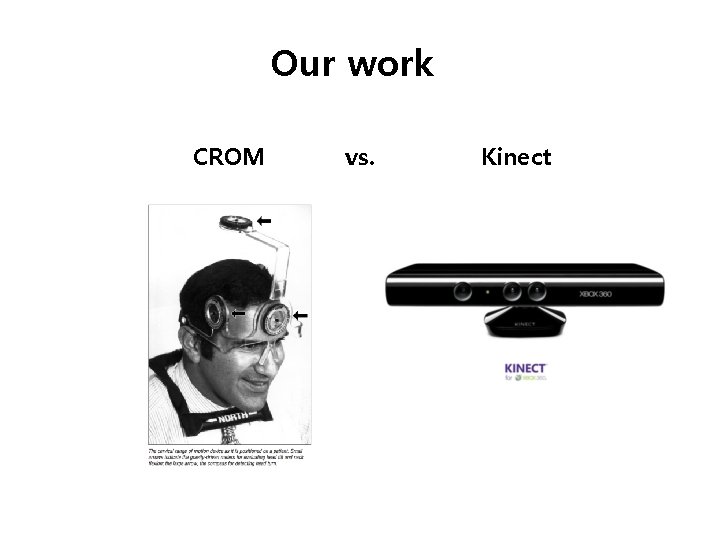 Our work CROM vs. Kinect 