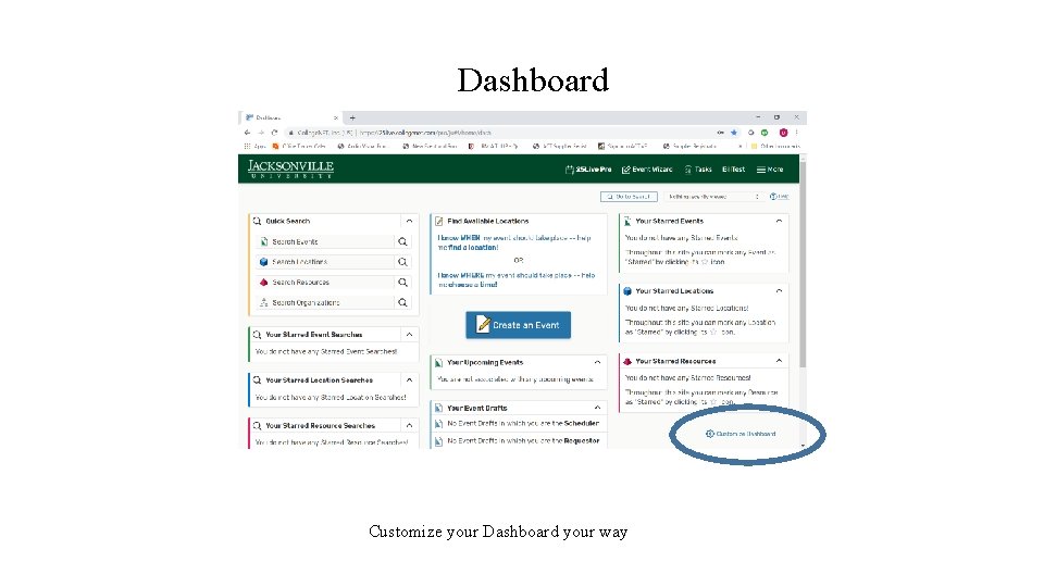 Dashboard Customize your Dashboard your way 