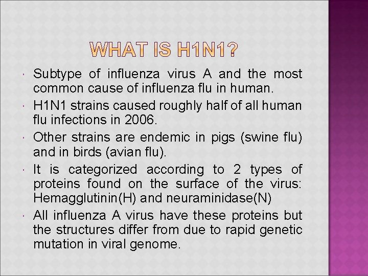  Subtype of influenza virus A and the most common cause of influenza flu