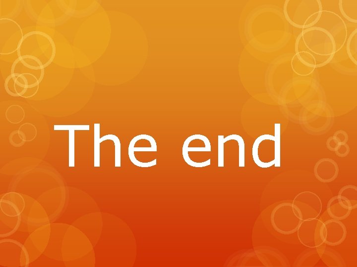 The end 