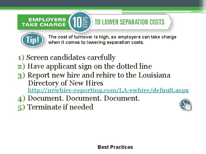 The cost of turnover is high, so employers can take charge when it comes