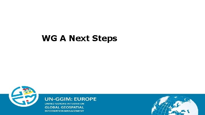 WG A Next Steps 