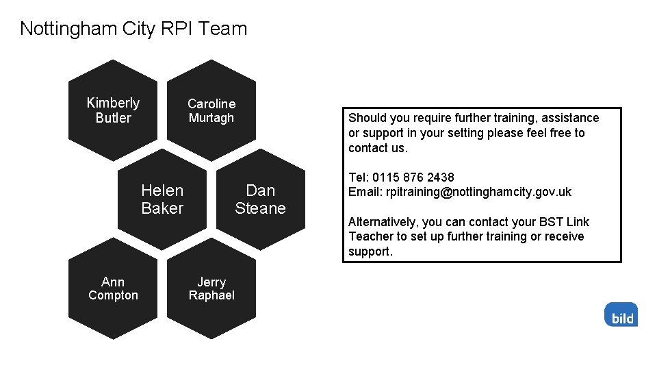 Nottingham City RPI Team Kimberly Butler Caroline Murtagh Helen Baker Ann Compton Should you