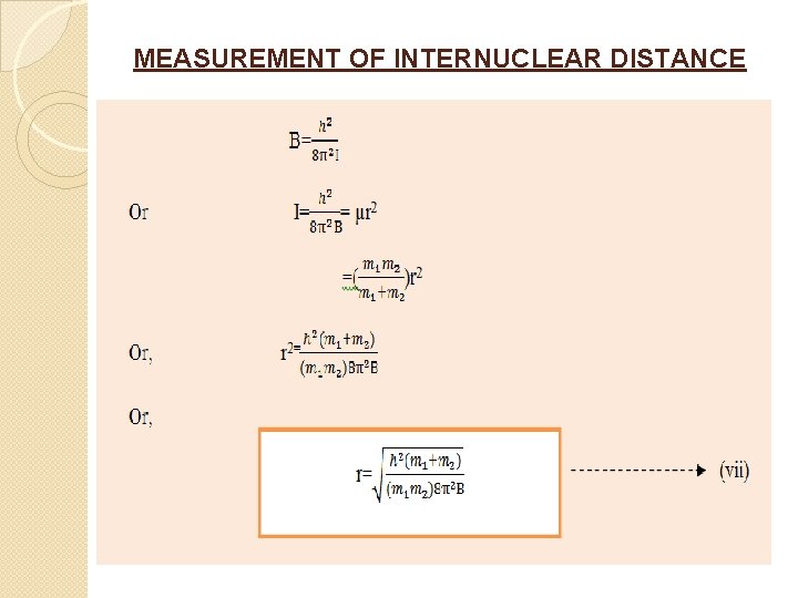 MEASUREMENT OF INTERNUCLEAR DISTANCE 