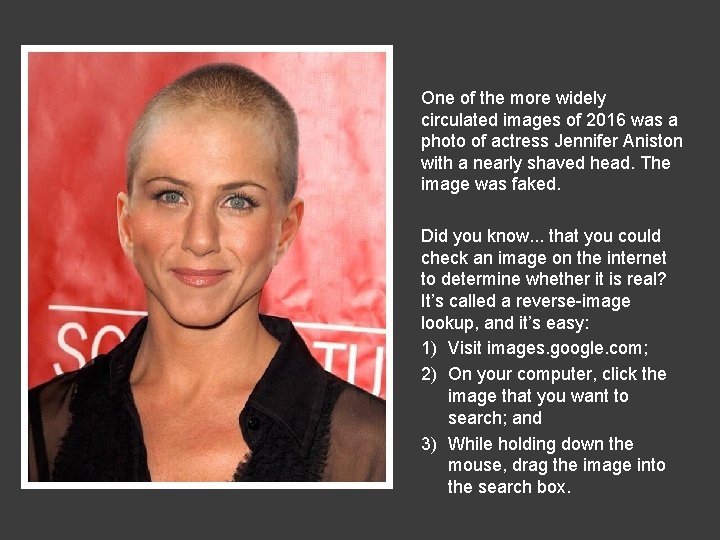 One of the more widely circulated images of 2016 was a photo of actress