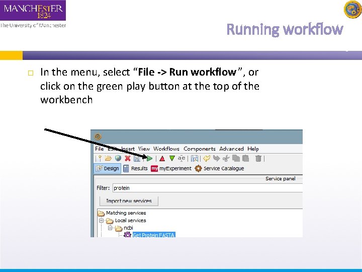 Running workflow In the menu, select “File -> Run workflow ”, or click on