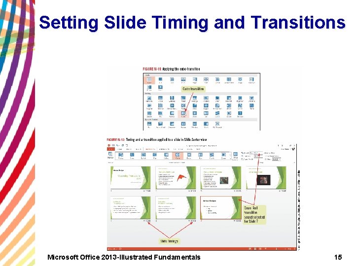 Setting Slide Timing and Transitions Microsoft Office 2013 -Illustrated Fundamentals 15 