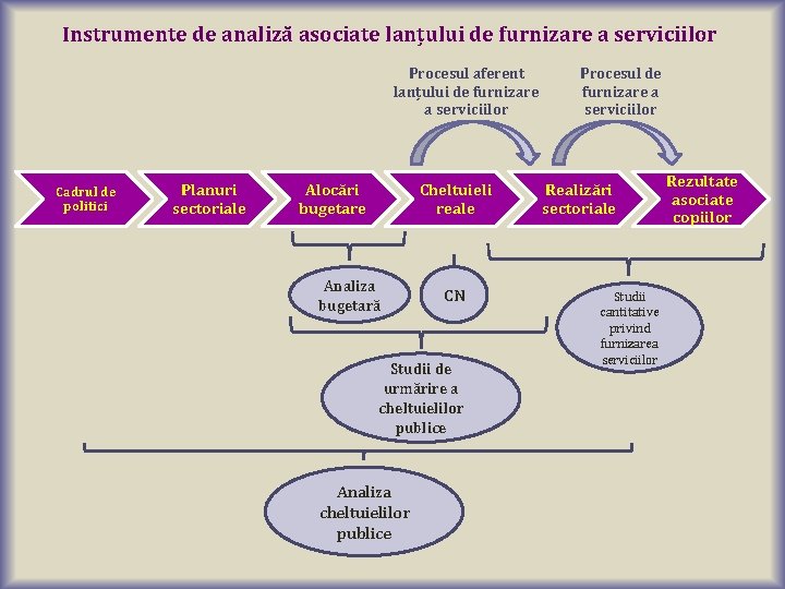 Instrumente de analiză asociate lanțului de furnizare a serviciilor Procesul aferent lanțului de furnizare