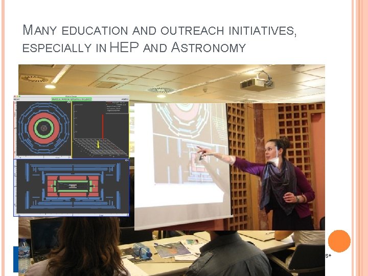 MANY EDUCATION AND OUTREACH INITIATIVES, ESPECIALLY IN HEP AND ASTRONOMY Frontiers has been funded