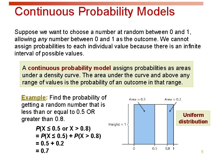 Continuous Probability Models Suppose we want to choose a number at random between 0 Continuous Probability Models Suppose we want to choose a number at random between 0