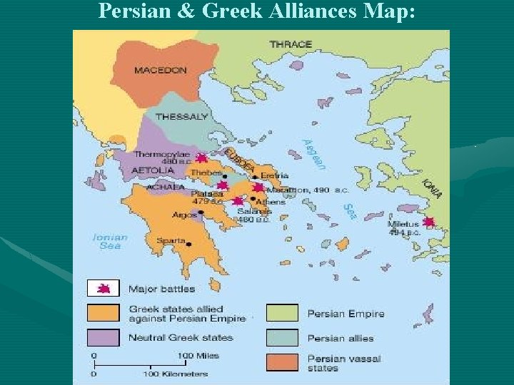 Persian & Greek Alliances Map: 