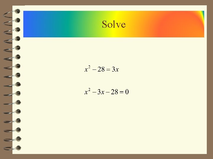 Solve 