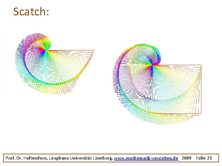 Scatch: Prof. Dr. Haftendorn, Leuphana Universität Lüneburg, www. mathematik-verstehen. de 2009 Folie 23 