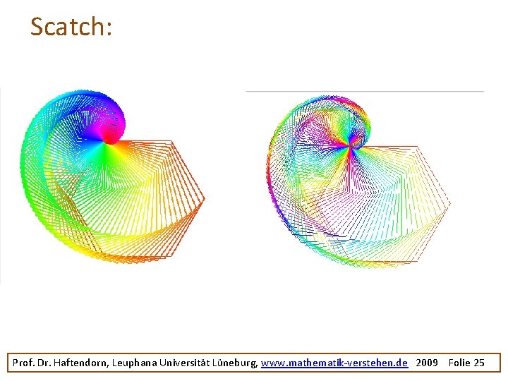 Scatch: Prof. Dr. Haftendorn, Leuphana Universität Lüneburg, www. mathematik-verstehen. de 2009 Folie 25 