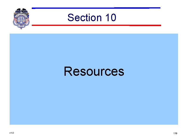 Section 10 Resources v 1. 0 119 