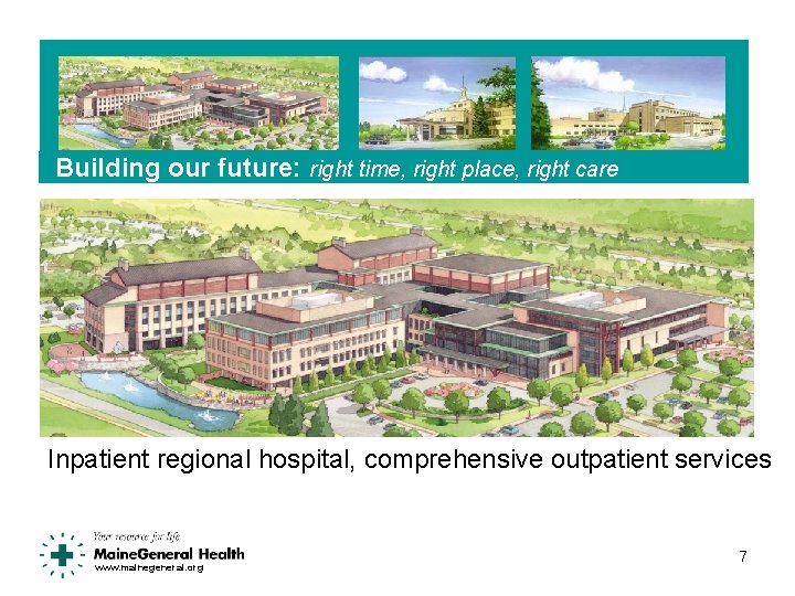 Building our future: right time, right place, right care Inpatient regional hospital, comprehensive outpatient