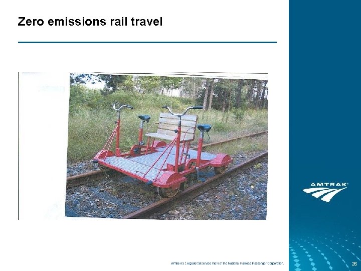 Zero emissions rail travel 26 