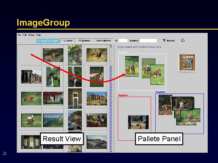 Image. Group Result View 21 Pallete Panel 