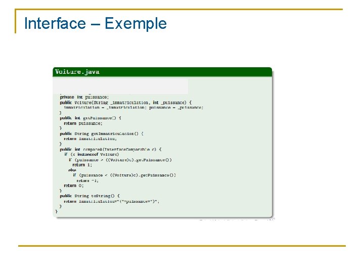 Interface – Exemple 