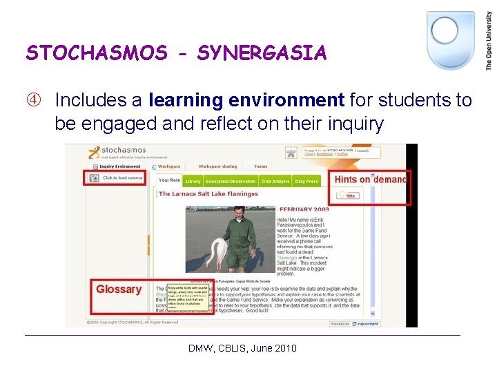 STOCHASMOS - SYNERGASIA Includes a learning environment for students to be engaged and reflect STOCHASMOS - SYNERGASIA Includes a learning environment for students to be engaged and reflect