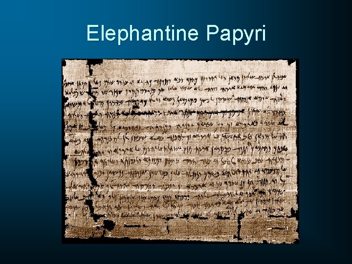 Elephantine Papyri 