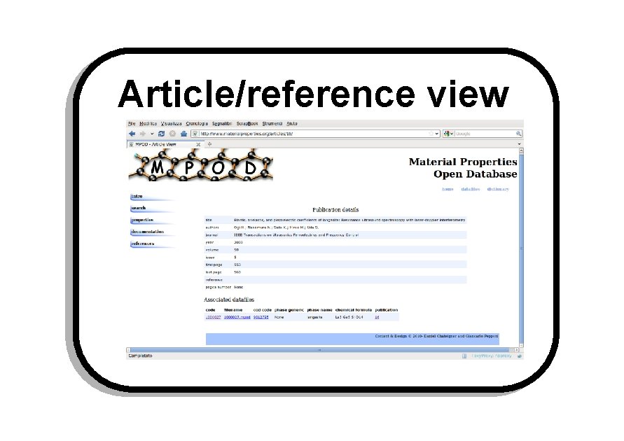 Article/reference view 
