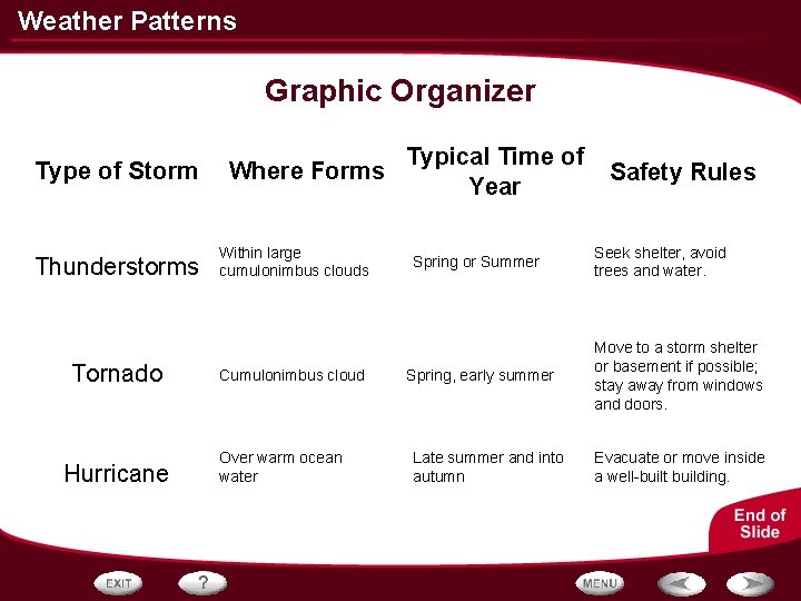 Weather Patterns Graphic Organizer Type of Storm Thunderstorms Tornado Hurricane Where Forms Within large Weather Patterns Graphic Organizer Type of Storm Thunderstorms Tornado Hurricane Where Forms Within large