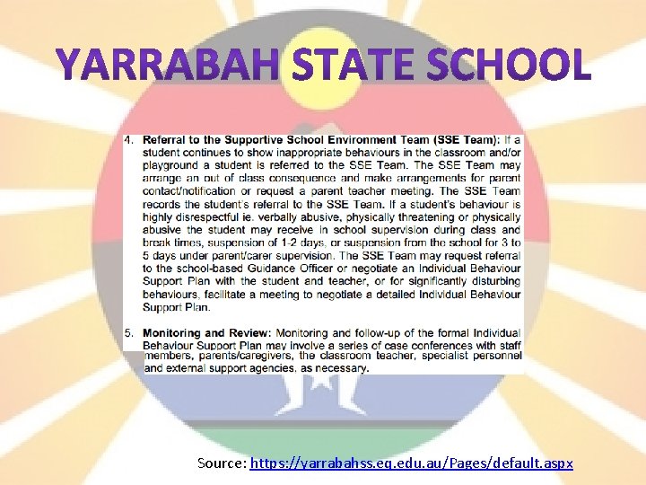 Source: https: //yarrabahss. eq. edu. au/Pages/default. aspx 