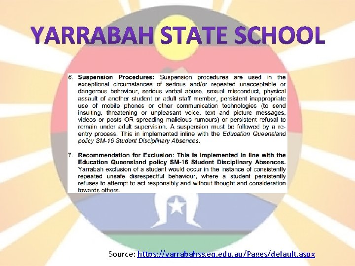 Source: https: //yarrabahss. eq. edu. au/Pages/default. aspx 