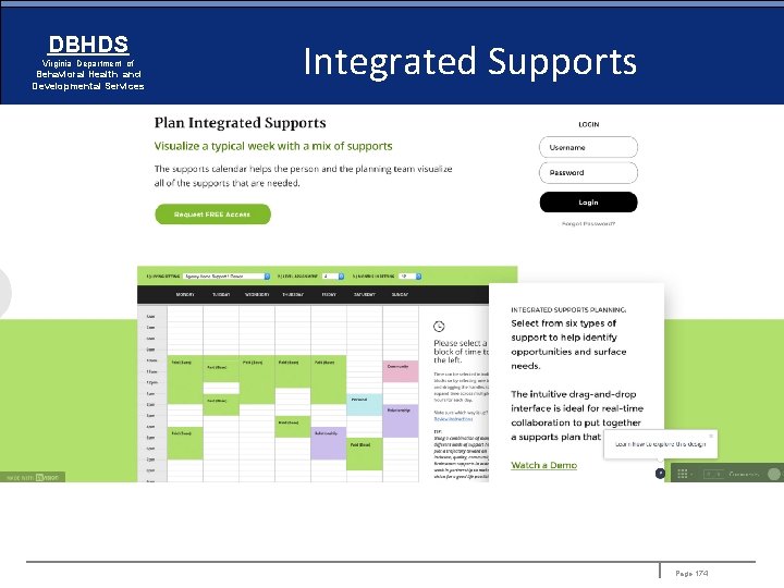 DBHDS Virginia Department of Behavioral Health and Developmental Services Integrated Supports Page 174 