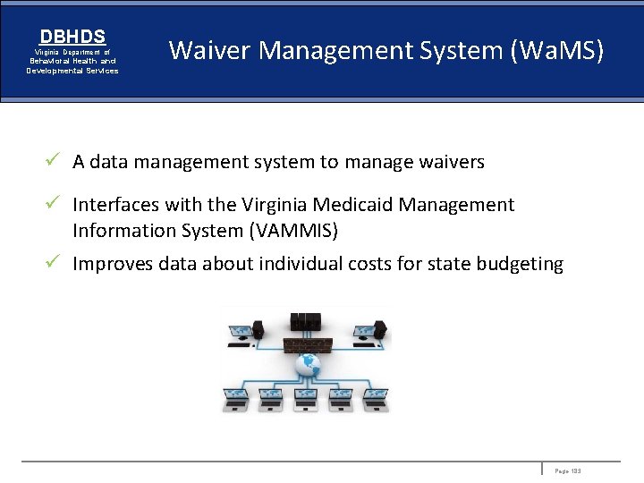 DBHDS Virginia Department of Behavioral Health and Developmental Services Waiver Management System (Wa. MS)