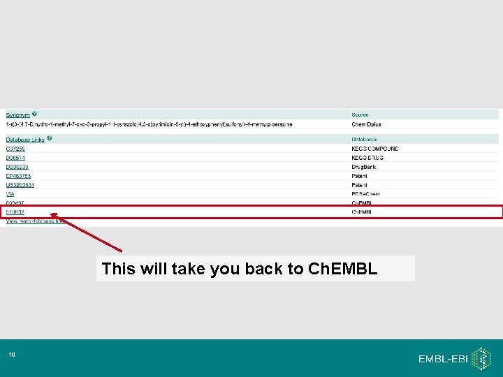 This will take you back to Ch. EMBL 19 This will take you back to Ch. EMBL 19