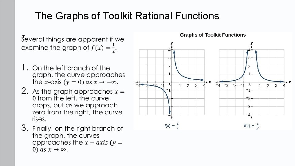The Graphs of Toolkit Rational Functions • 